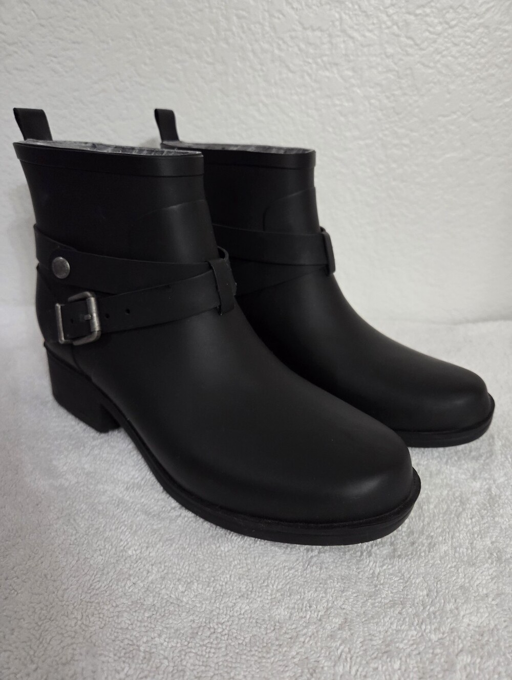 Lucky Brand Rindah Rain Boots Black Women's Size 9